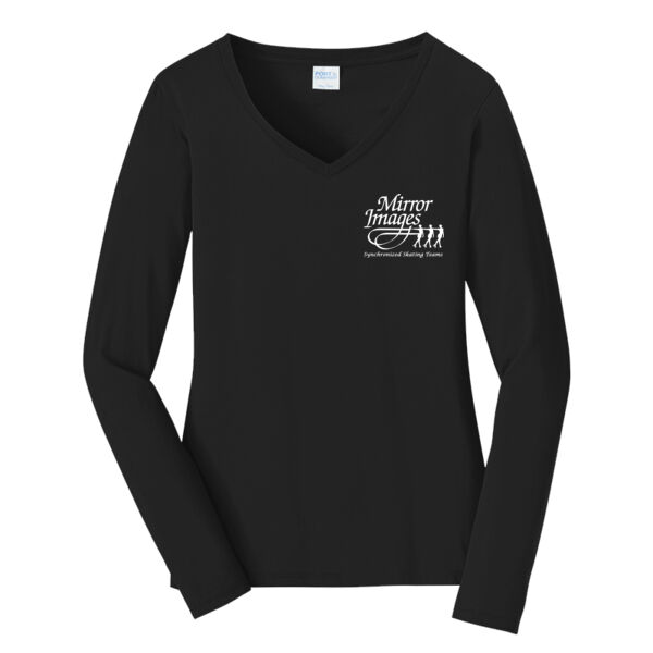 Women's Long Sleeve V Neck Tee Thumbnail